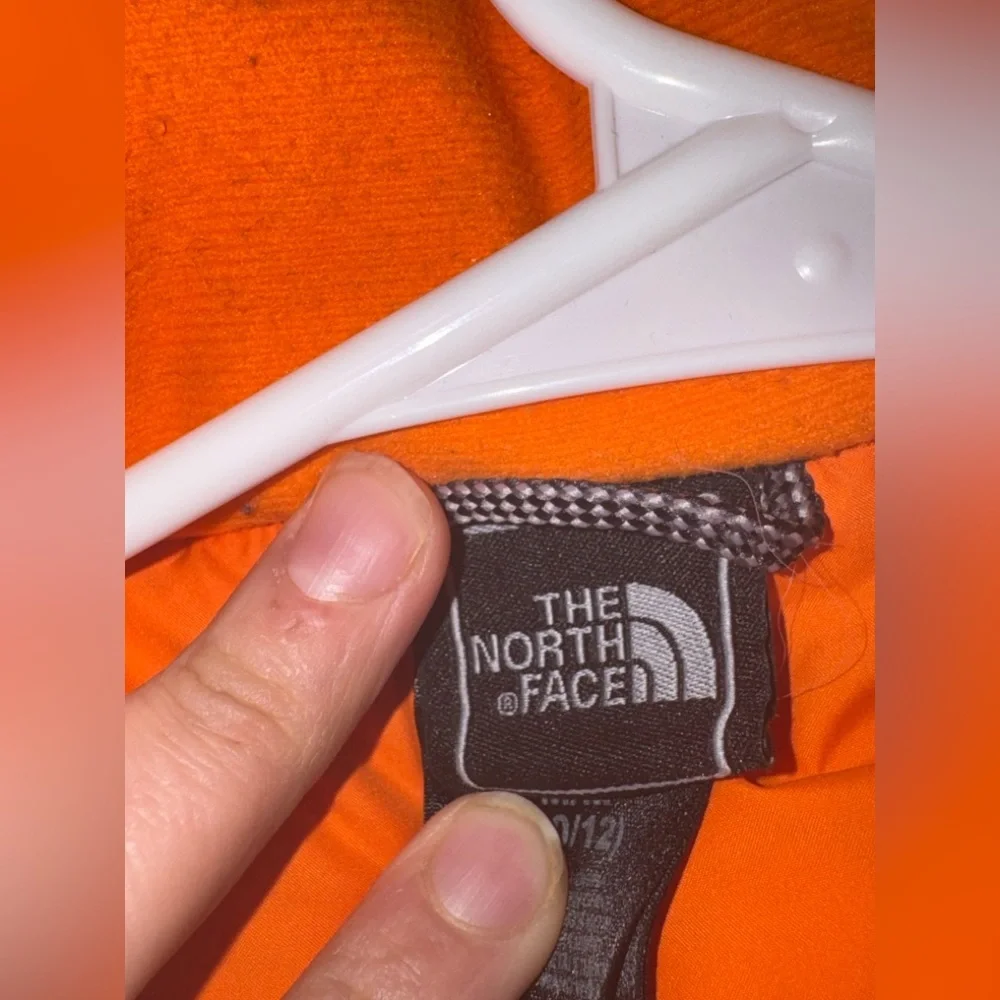 The North Face Gray Insulated Parka Jacket Hooded Orange Lined(Read Description)